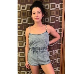 Topshop denim romper